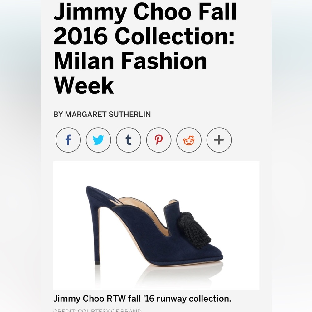 Jimmy Choo RTW Fall’16 Navy Suede stilettos w black tassels EU 38